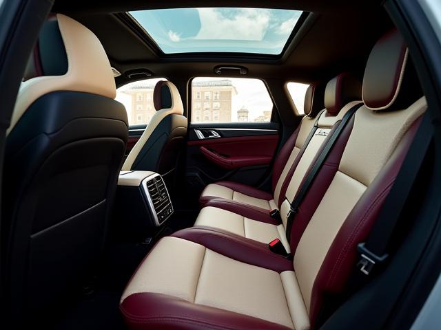 Interni Porsche Cayenne con selleria in pelle bicolore